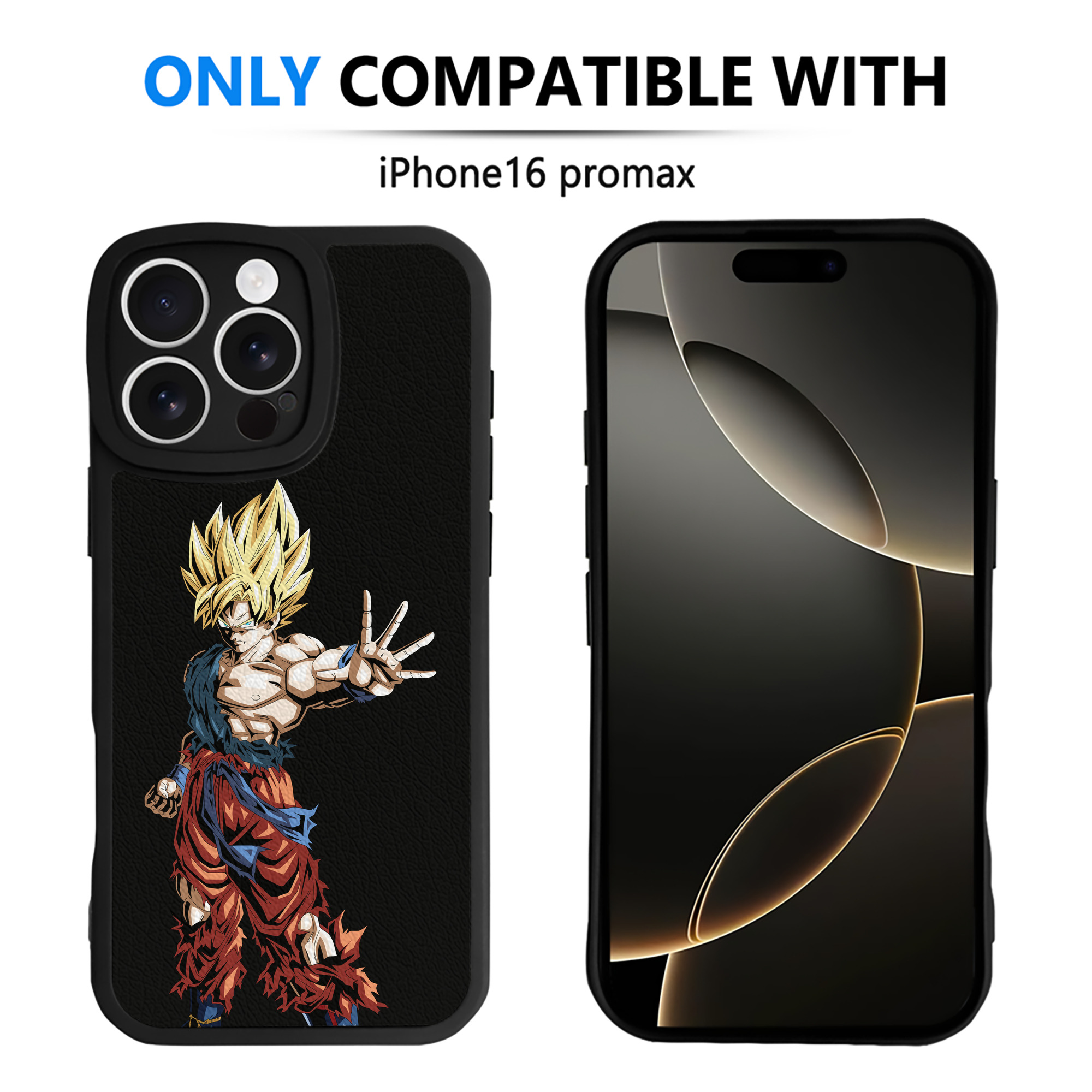 （画像用） ドラゴンボール 孫悟空（そん ごくう）Son Goku カカロット DRAGON BALL Kakarotto 【iPhone 16シリーズ対応】シリコンスマホケース（レザー調） 材質：シリコン